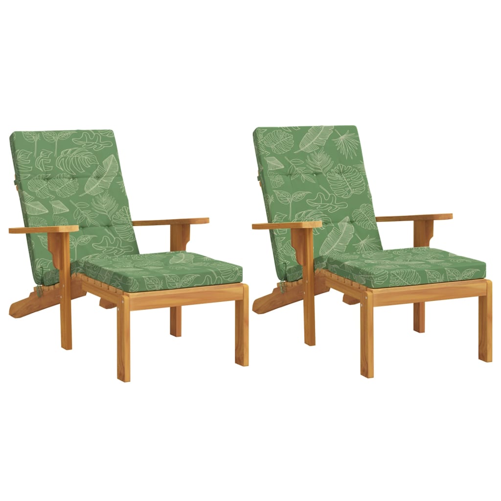 Jastuci za ležaljke 2 kom s uzorkom lišća od tkanine Oxford