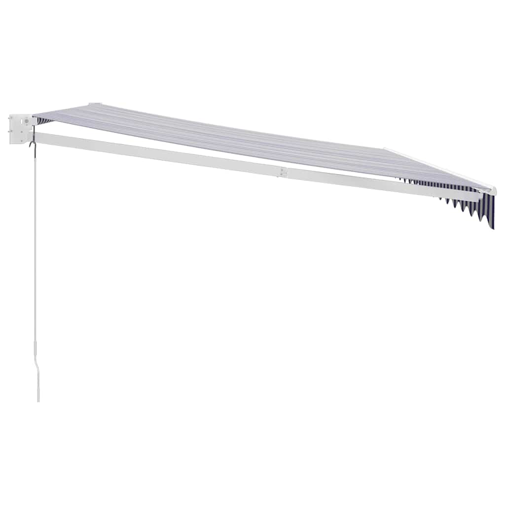 Tenda na uvlačenje plavo-bijela 4,5x3 m od tkanine i aluminija