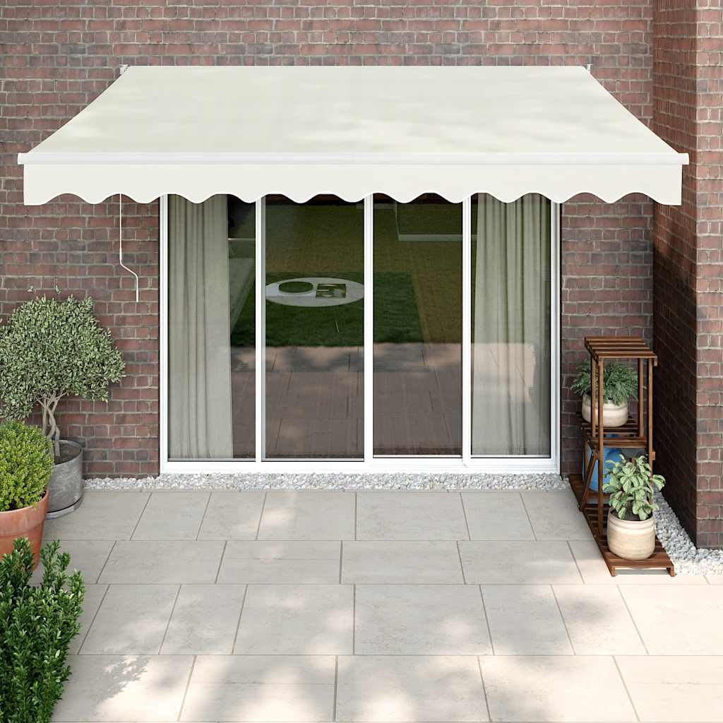 Tenda na uvlačenje krem 3 x 2,5 m od tkanine i aluminija
