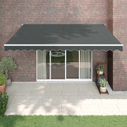 Tenda na uvlačenje antracit 4,5 x 3 m od tkanine i aluminija