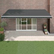Tenda na uvlačenje antracit 5 x 3 m od tkanine i aluminija