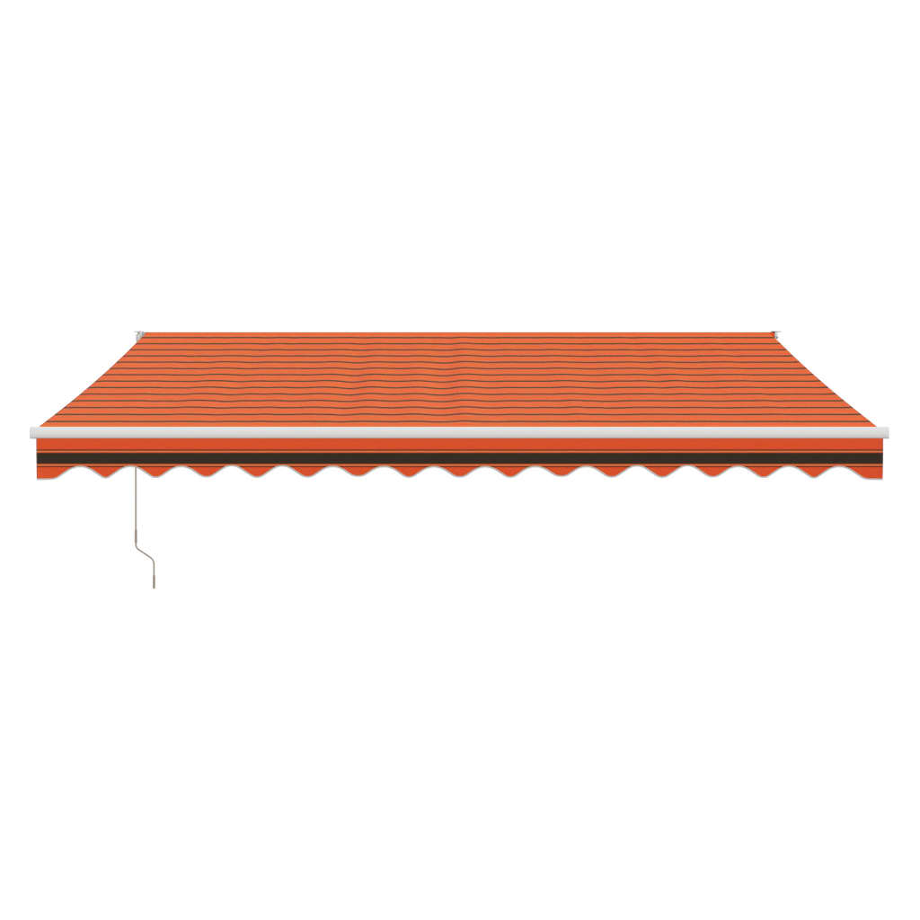Tenda na uvlačenje narančasto-smeđa 4 x 3 m tkanina i aluminij