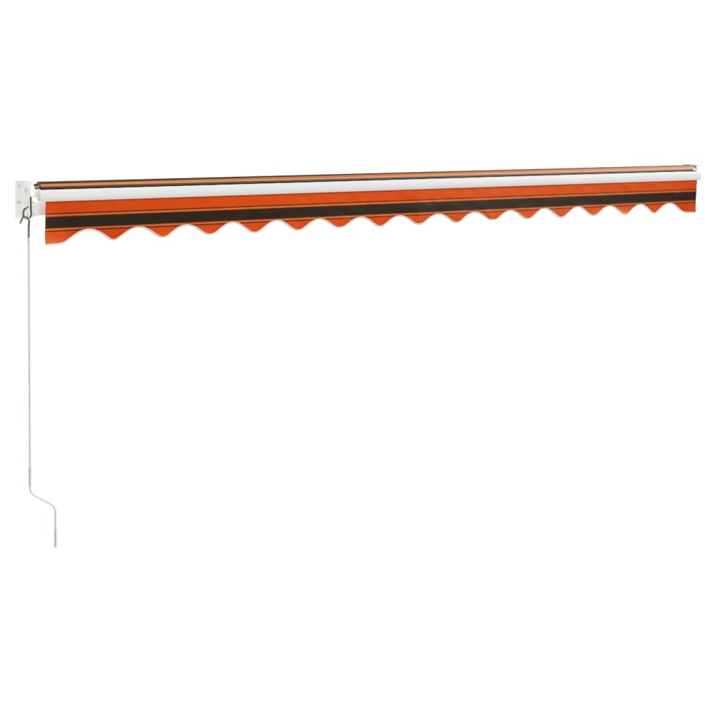 Tenda na uvlačenje narančasto-smeđa 4 x 3 m tkanina i aluminij