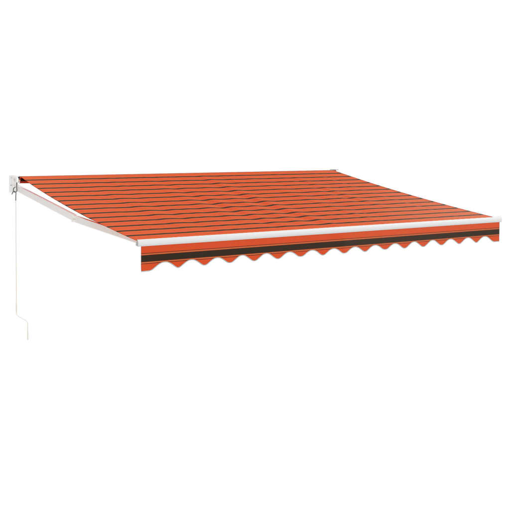 Tenda na uvlačenje narančasto-smeđa 4,5x3 m tkanina i aluminij