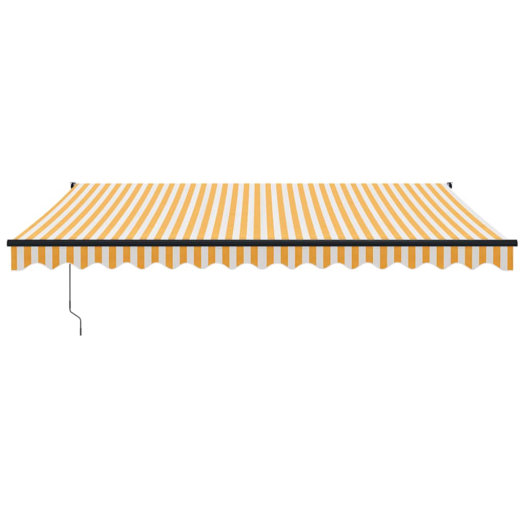 Tenda na uvlačenje žuto-bijela 4 x 3 m od tkanine i aluminija