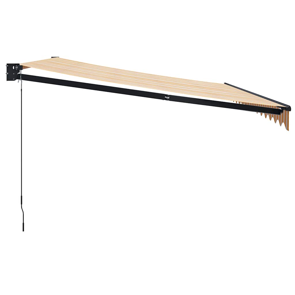 Tenda na uvlačenje žuto-bijela 4 x 3 m od tkanine i aluminija