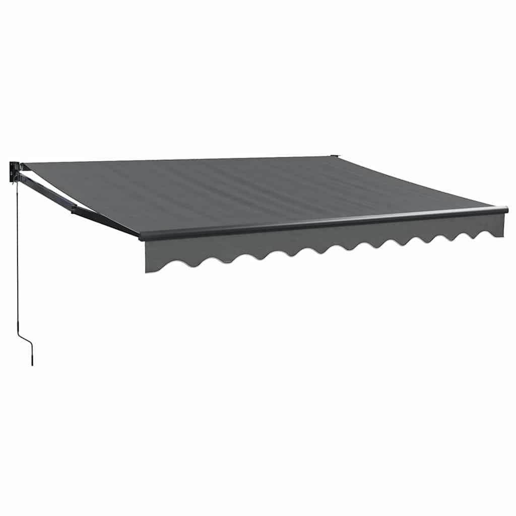 Tenda na uvlačenje antracit 3,5 x 2,5 m od tkanine i aluminija