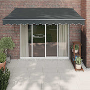Tenda na uvlačenje antracit 3,5 x 2,5 m od tkanine i aluminija