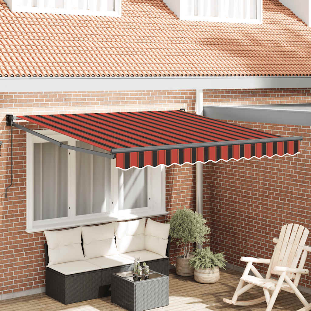 Tenda na uvlačenje narančasto-smeđa 3,5x2,5 m tkanina/aluminij