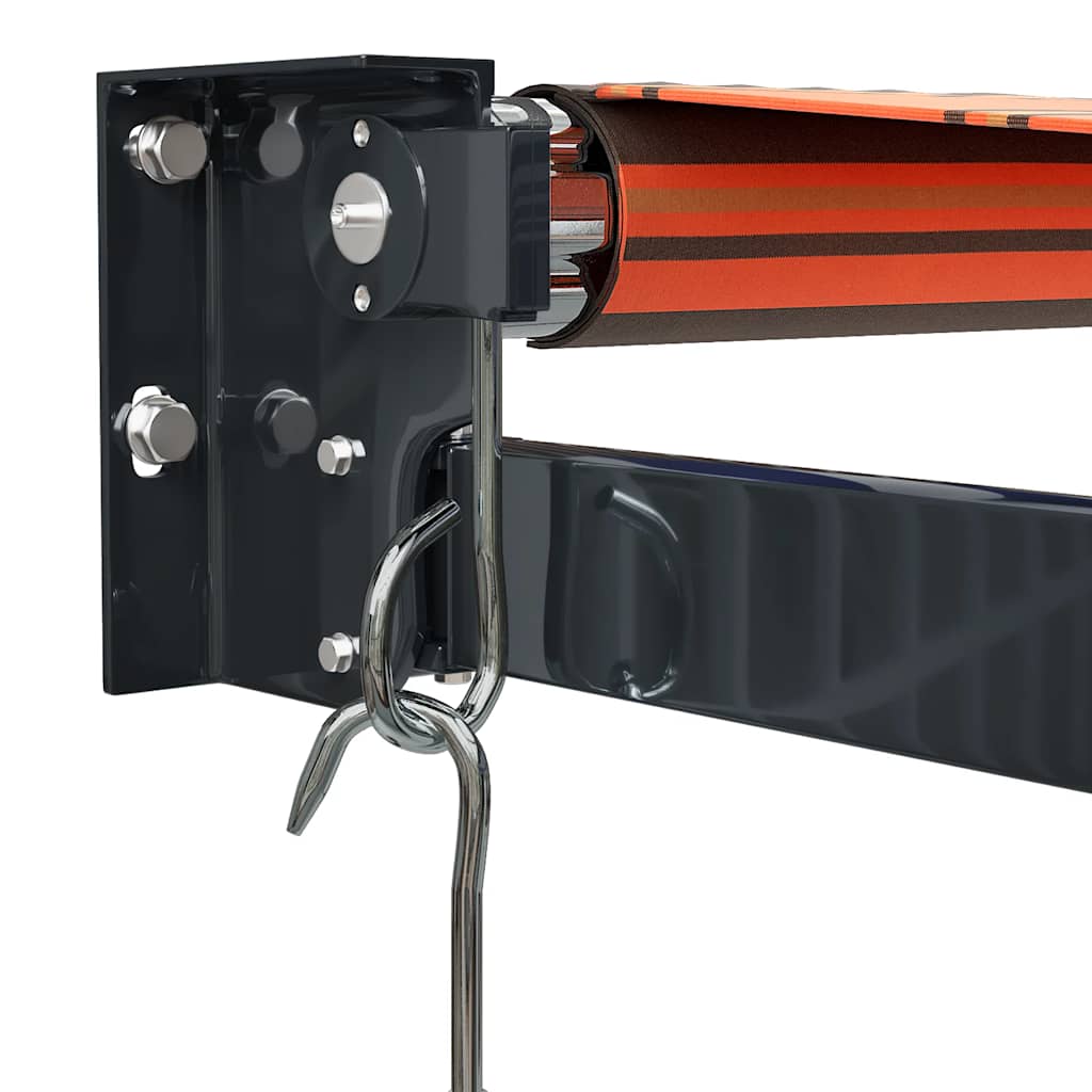 Tenda na uvlačenje narančasto-smeđa 4 x 3 m tkanina i aluminij