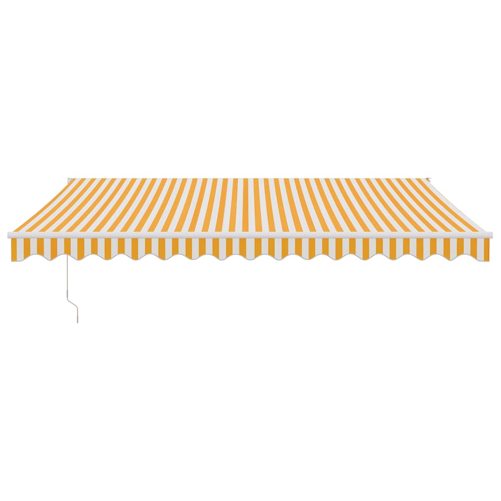 Automatska tenda na uvlačenje žuto-bijela 4 x 3 m