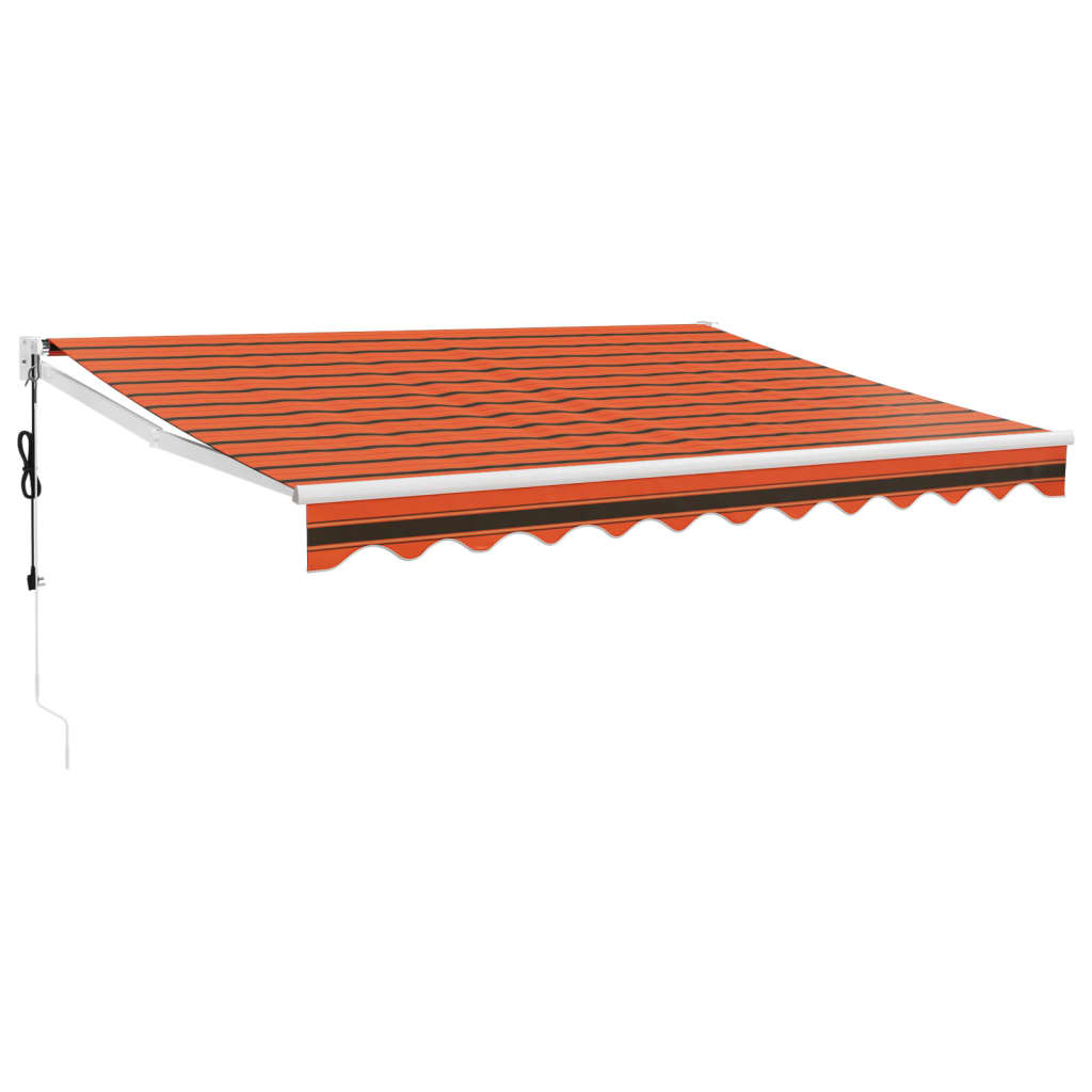 Automatska tenda na uvlačenje narančasto-smeđa 3 x 2,5 m