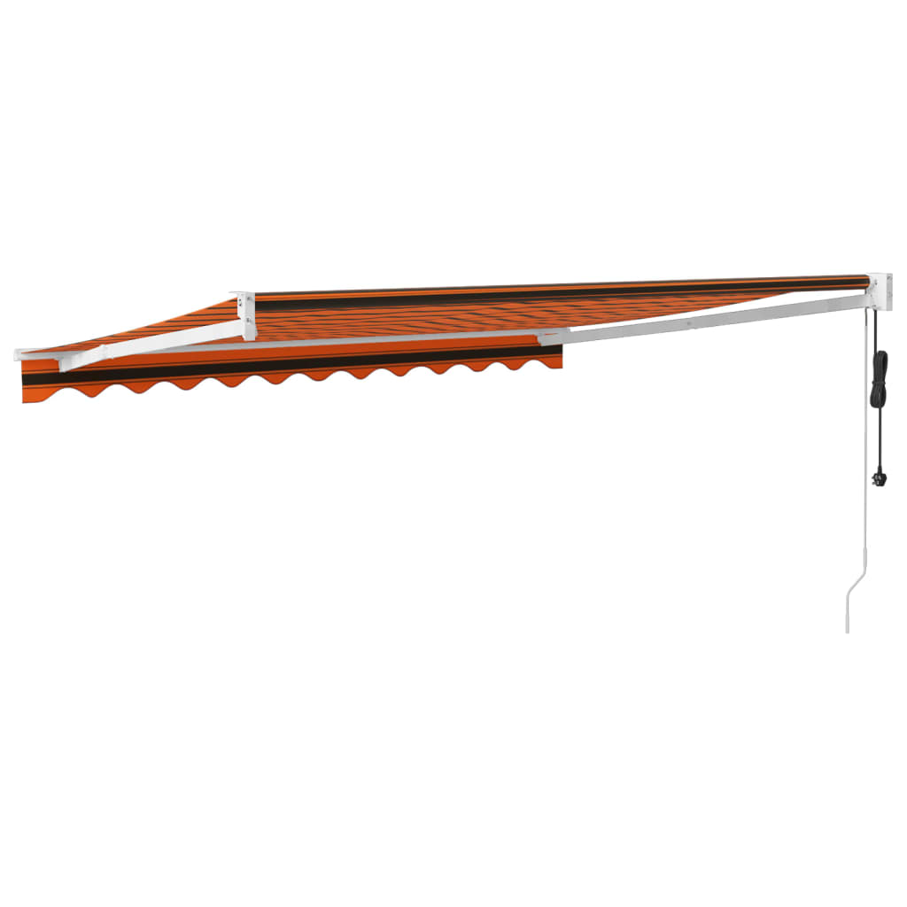 Automatska tenda na uvlačenje narančasto-smeđa 3 x 2,5 m