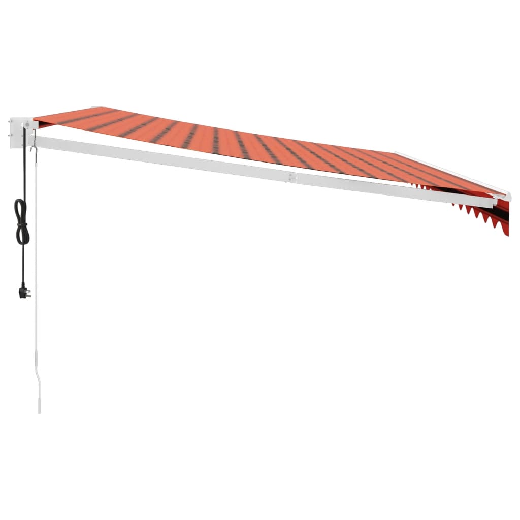 Automatska tenda na uvlačenje narančasto-smeđa 4,5 x 3 m