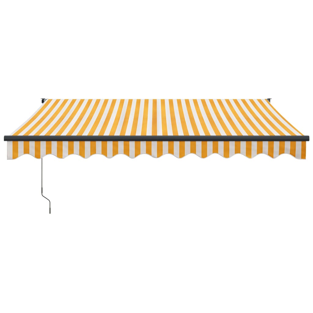 Automatska tenda na uvlačenje žuto-bijela 3 x 2,5 m