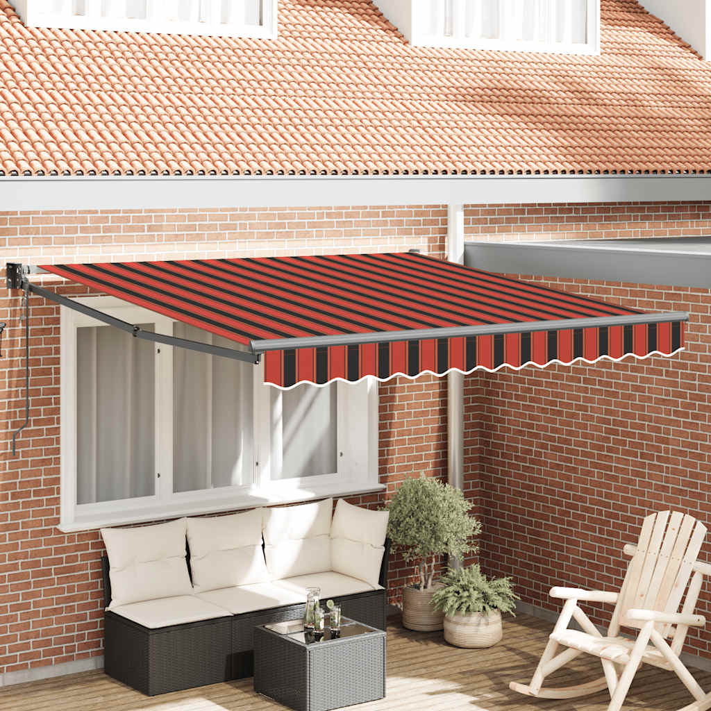Automatska tenda na uvlačenje narančasto-smeđa 3 x 2,5 m