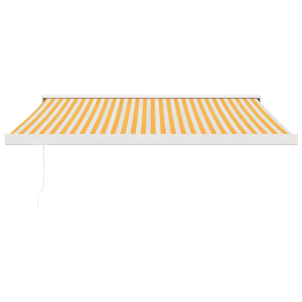 Tenda na uvlačenje žuto-bijela 3 x 2,5 m od tkanine i aluminija