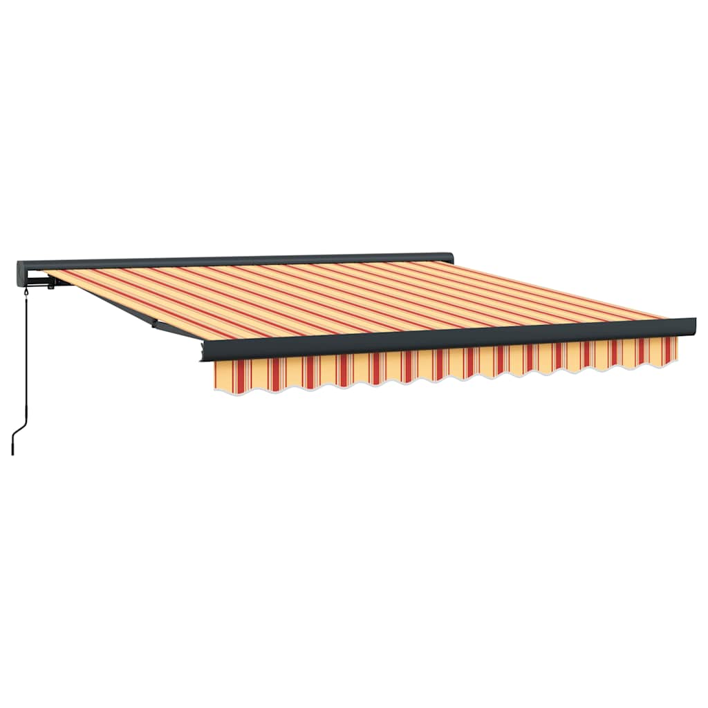 Tenda na uvlačenje žuto-bijela 3 x 2,5 m od tkanine i aluminija