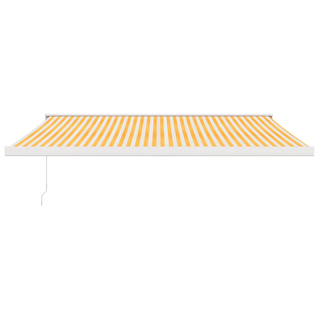 Tenda na uvlačenje žuto-bijela 4 x 3 m od tkanine i aluminija