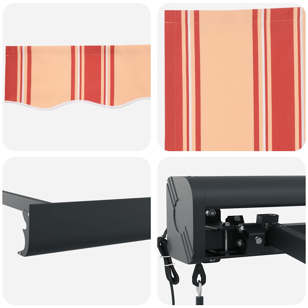 Tenda na uvlačenje žuto-bijela 4 x 3 m od tkanine i aluminija