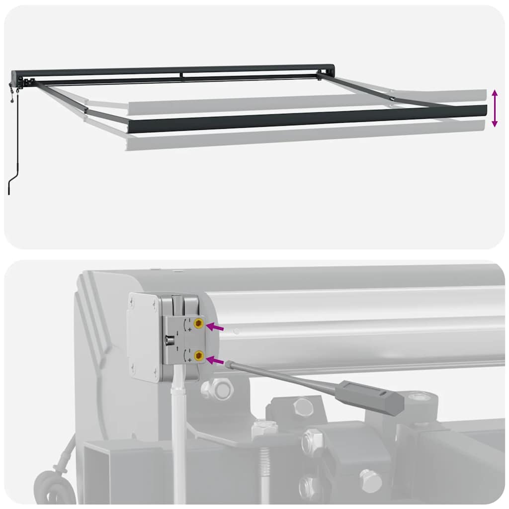 Tenda na uvlačenje narančasto-smeđa 3x2,5 m tkanina i aluminij
