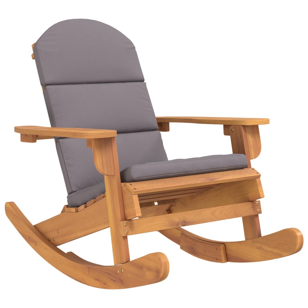 Stolica za ljuljanje Adirondack s jastucima bagremovo drvo