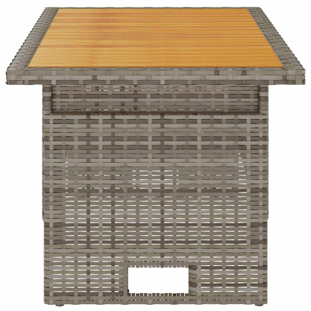 Vrtni stol sivi 100x50x43/63 cm od drva bagrema i poliratana