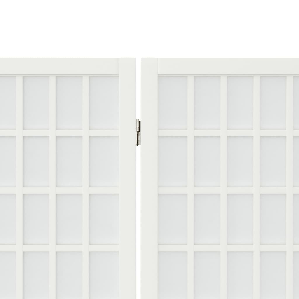 Sklopiva sobna pregrada 5 panela japanski stil 200x170cm bijela