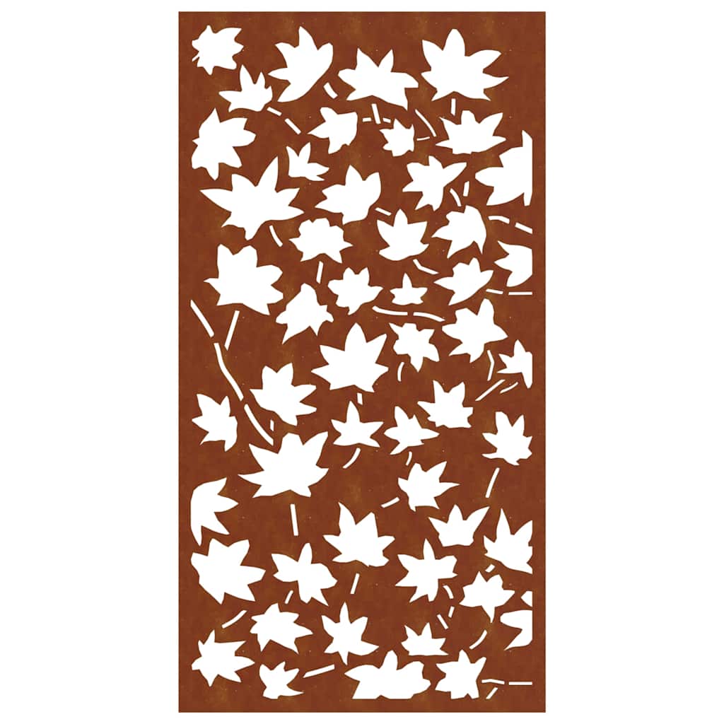 Vrtni zidni ukras 105x55 cm čelik CORTEN uzorak javorovog lišća