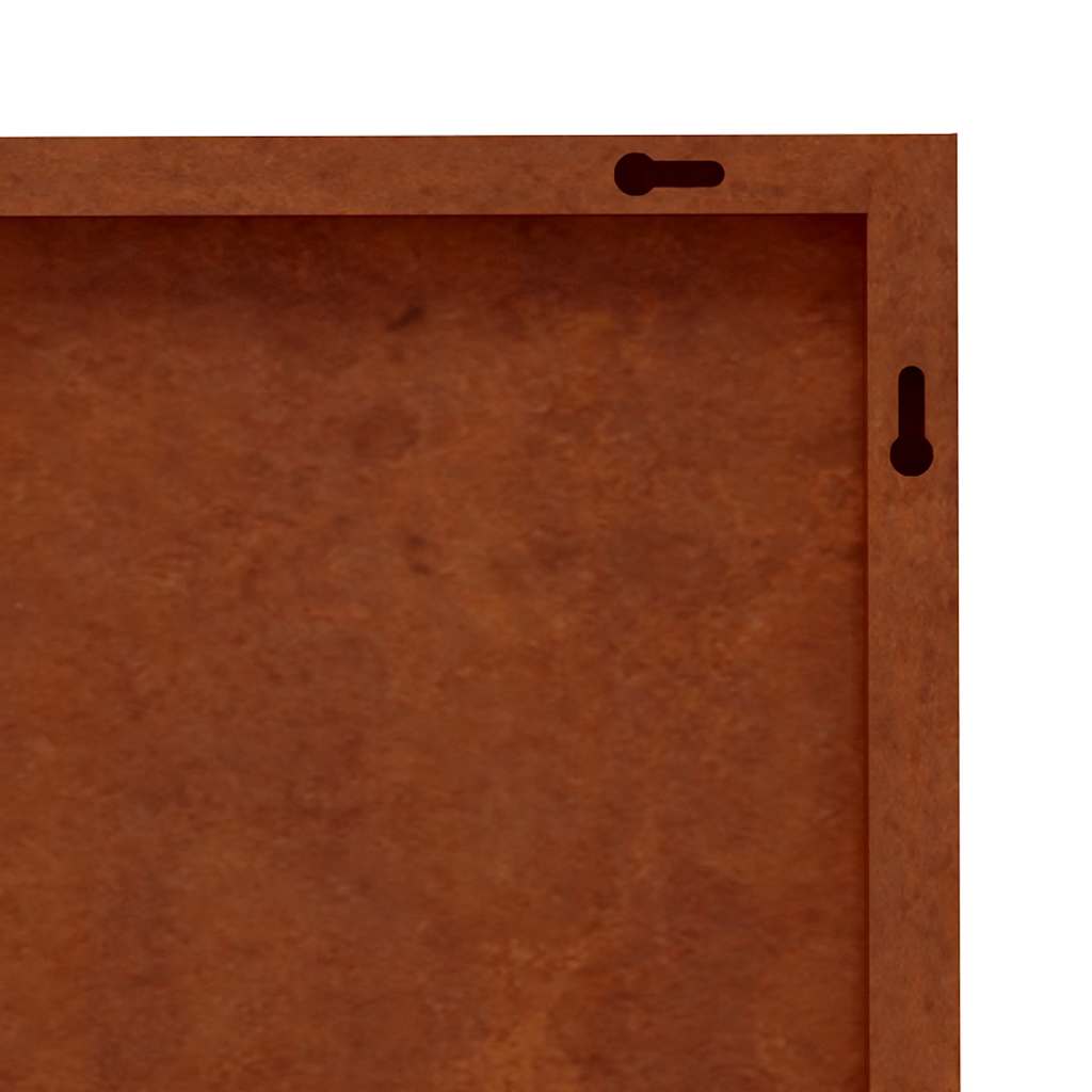 Vrtni zidni ukras 105 x 55 cm čelik COR-TEN s uzorkom horizonta
