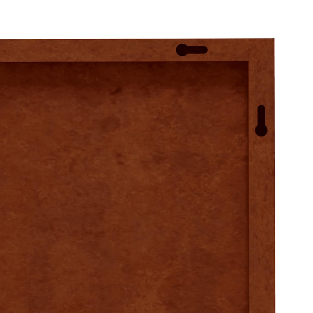 Vrtni zidni ukras 105x55 cm čelik COR-TEN uzorak karte svijeta