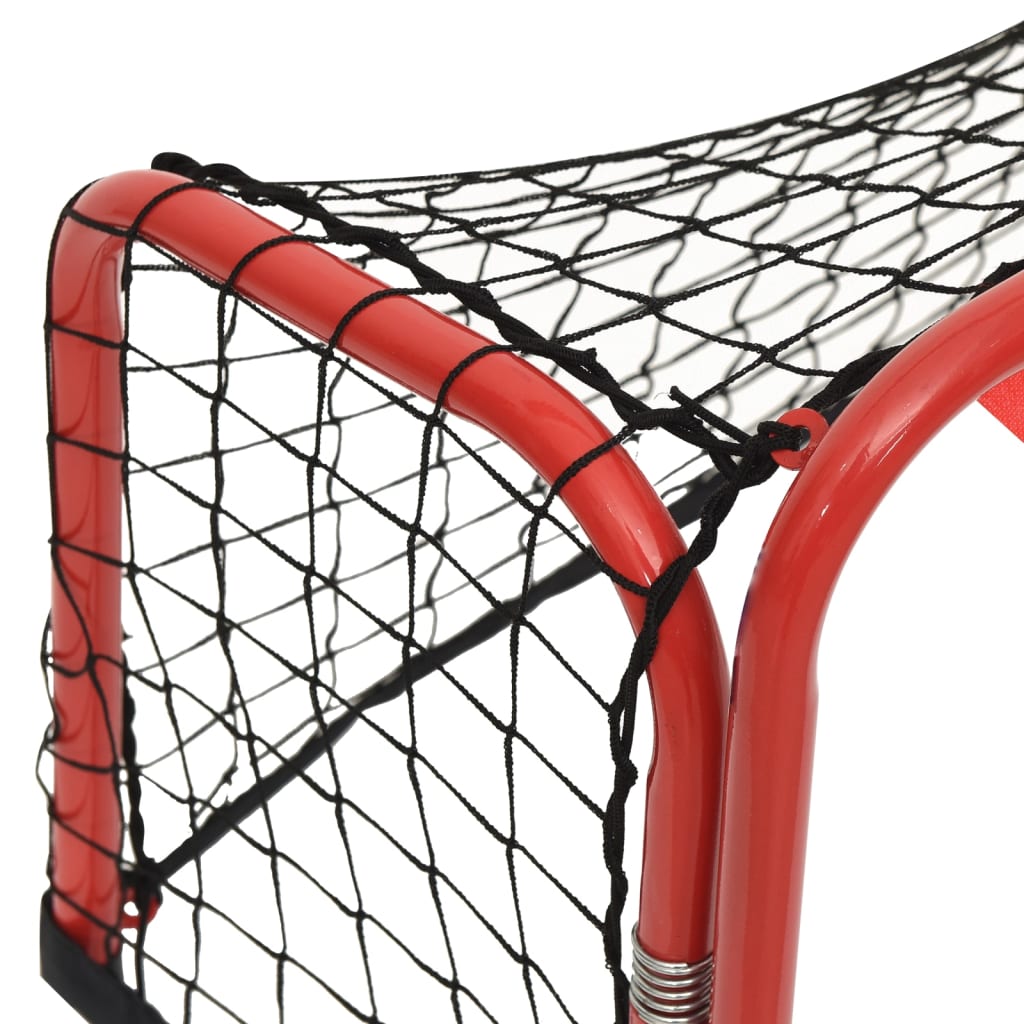 Hokejaški gol s mrežom crveno-crni 68x32x47cm čelik i poliester
