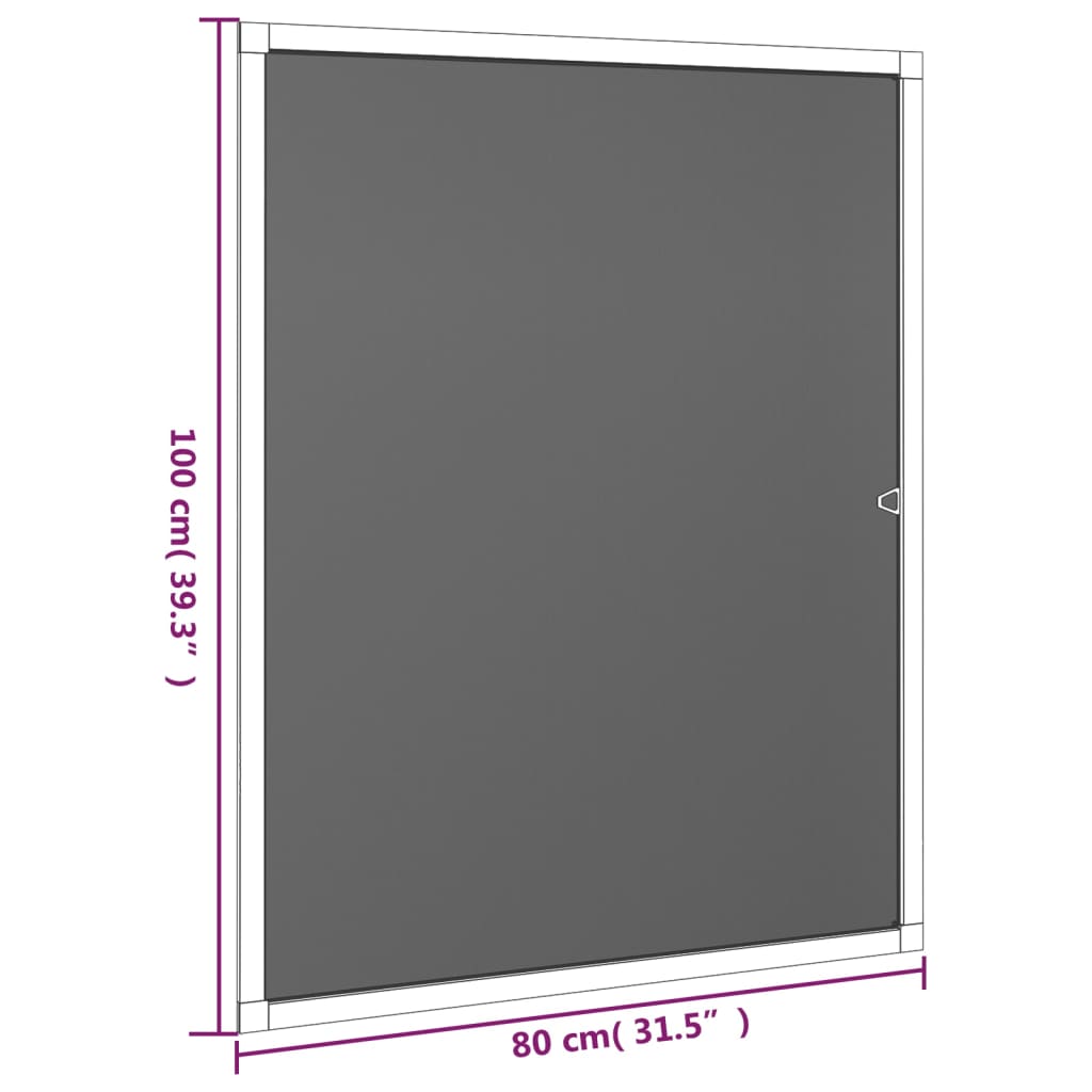 Prozorski zaslon protiv insekata antracit 80 x 100 cm
