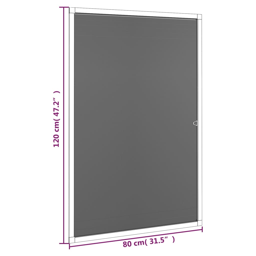 Prozorski zaslon protiv insekata antracit 80 x 120 cm