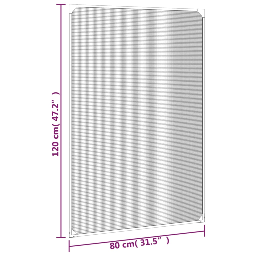 Magnetski prozorski zaslon protiv insekata antracit 80x120 cm