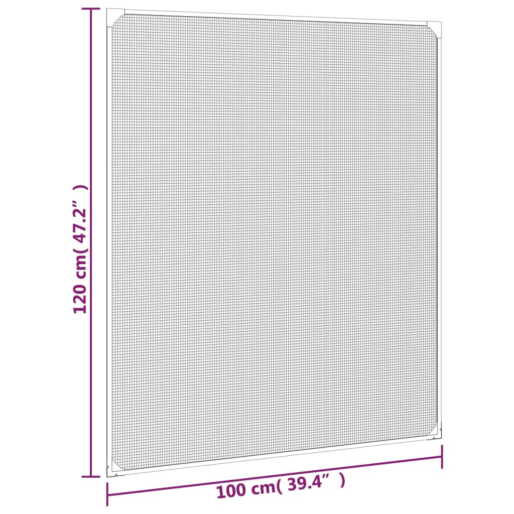 Magnetski prozorski zaslon protiv insekata bijeli 100x120 cm