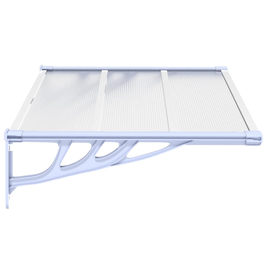 Nadstrešnica za vrata siva i prozirna 122 x 90 cm polikarbonat