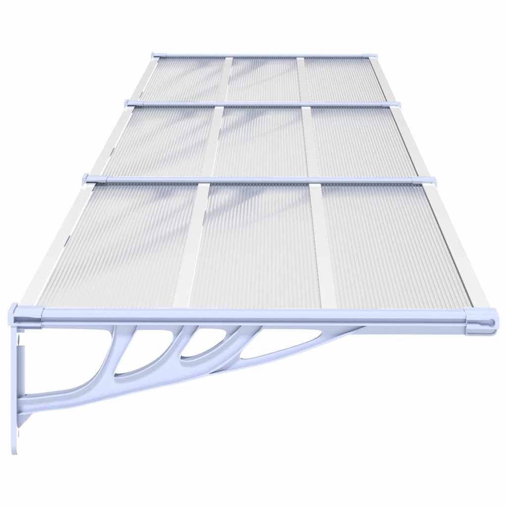 Nadstrešnica za vrata siva i prozirna 358,5x90 cm polikarbonat