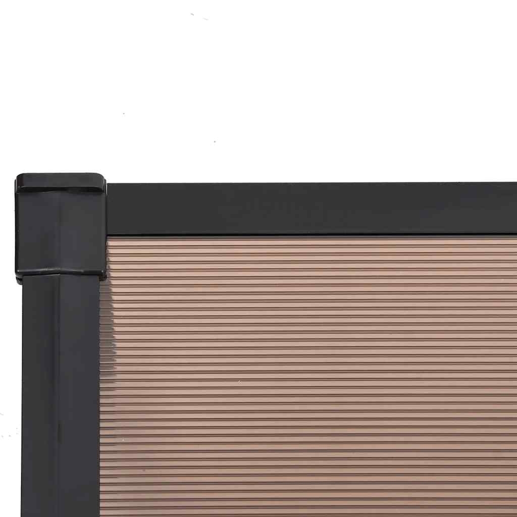 Nadstrešnica za vrata crna 239x90 cm polikarbonatna