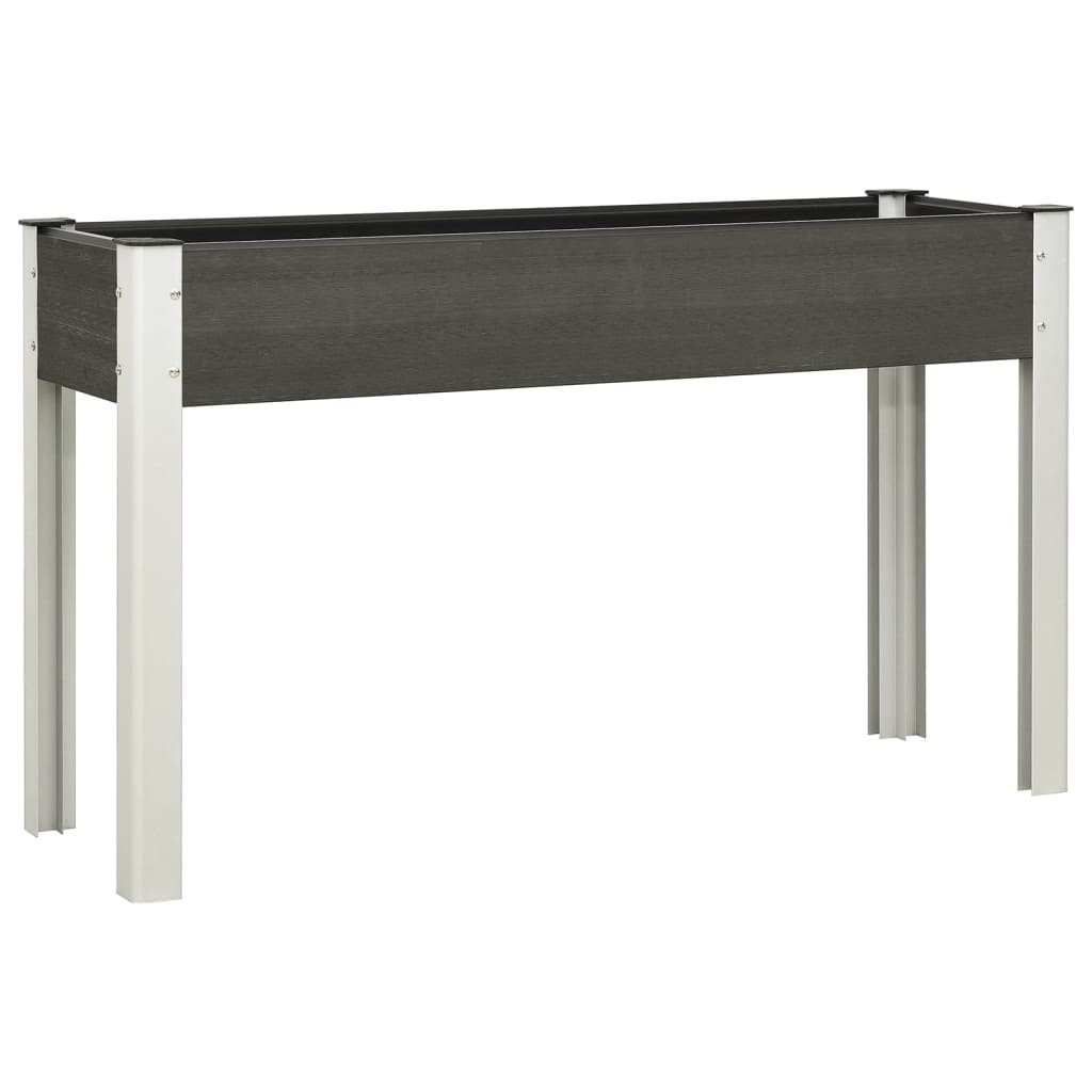 Povišena vrtna gredica siva 120 x 40 x 75 cm WPC