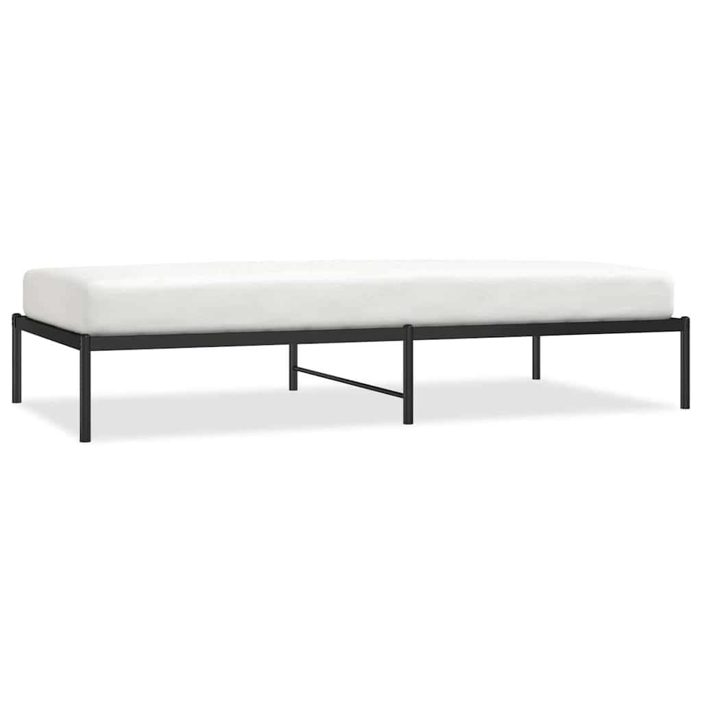 Metalni okvir za krevet crni 100x200 cm
