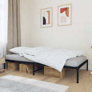 Metalni okvir za krevet crni 107x203 cm