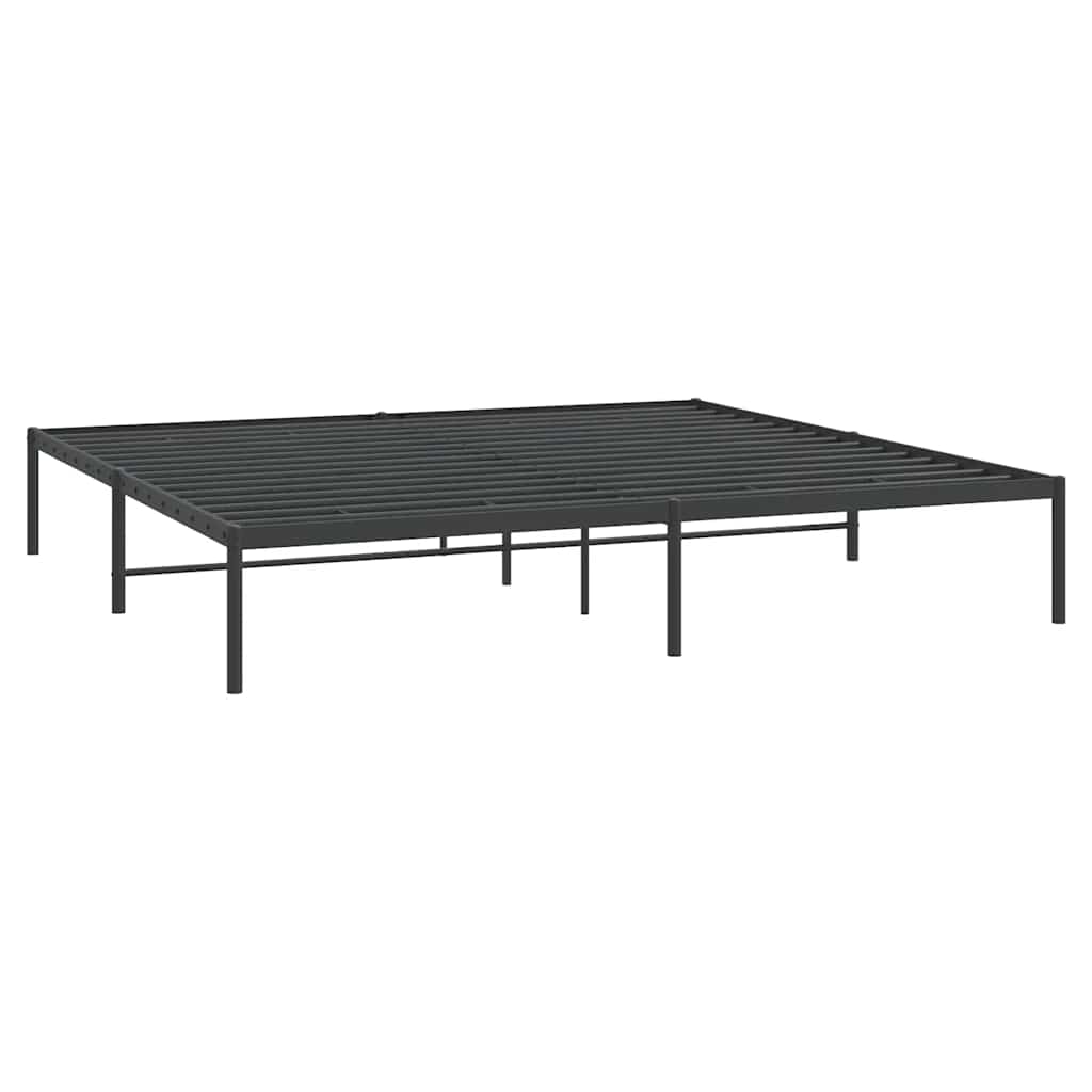 Metalni okvir za krevet crni 180x200 cm