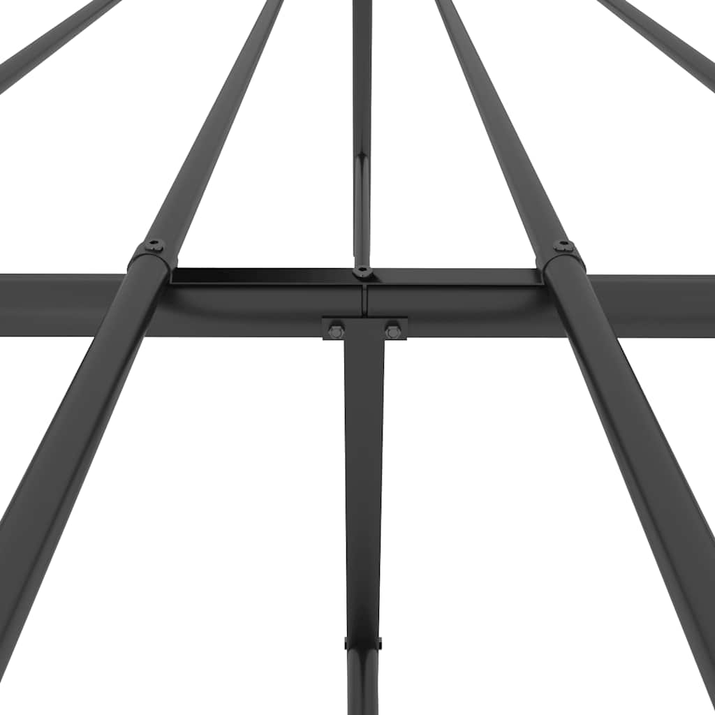 Metalni okvir kreveta uzglavlje i podnožje crni 135x190 cm