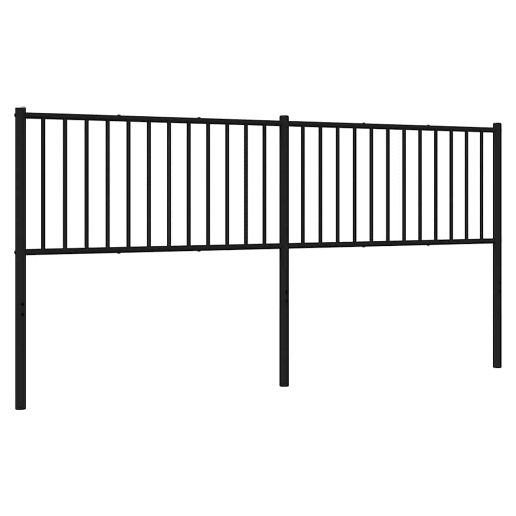 Metalno zamjensko uzglavlje crno 200 cm