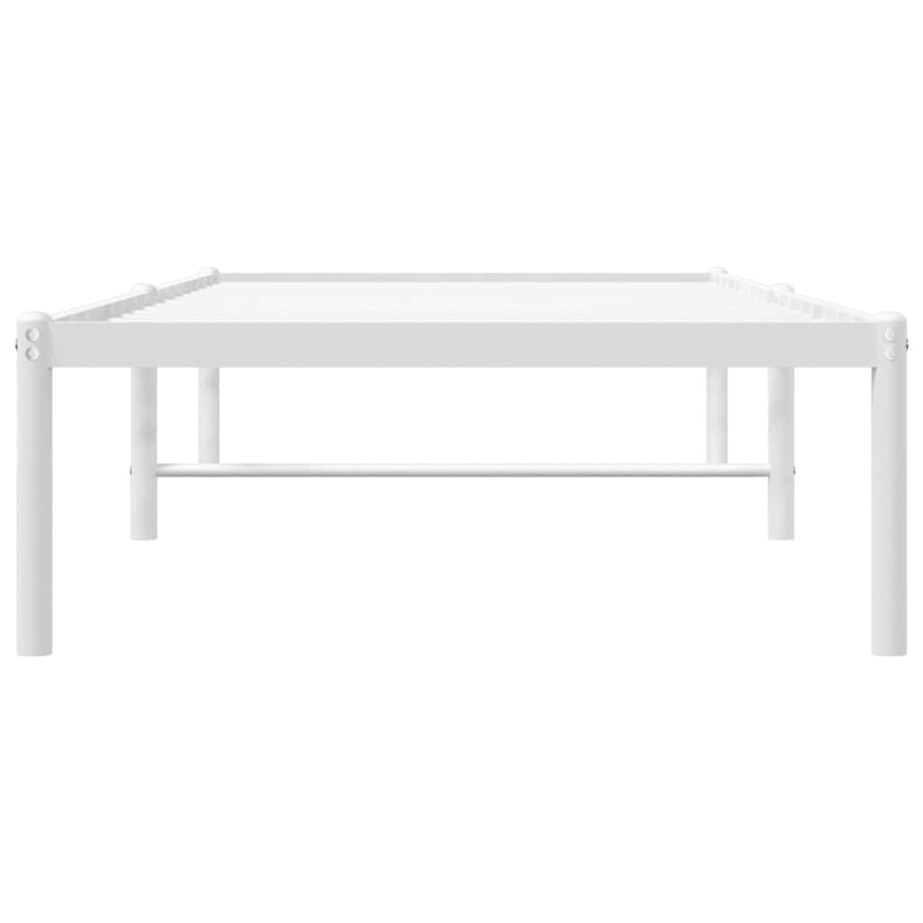Metalni okvir za krevet bijeli 75x190 cm