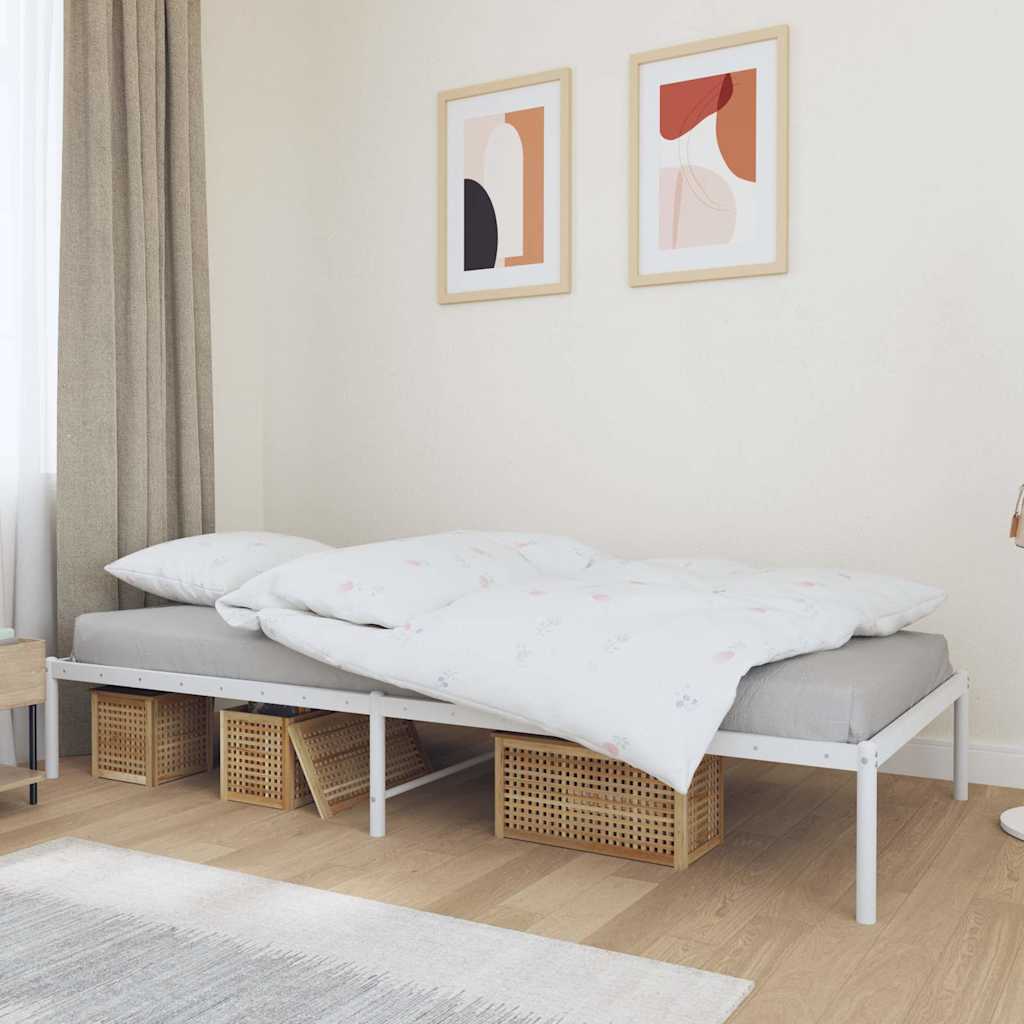 Metalni okvir za krevet bijeli 90x200 cm