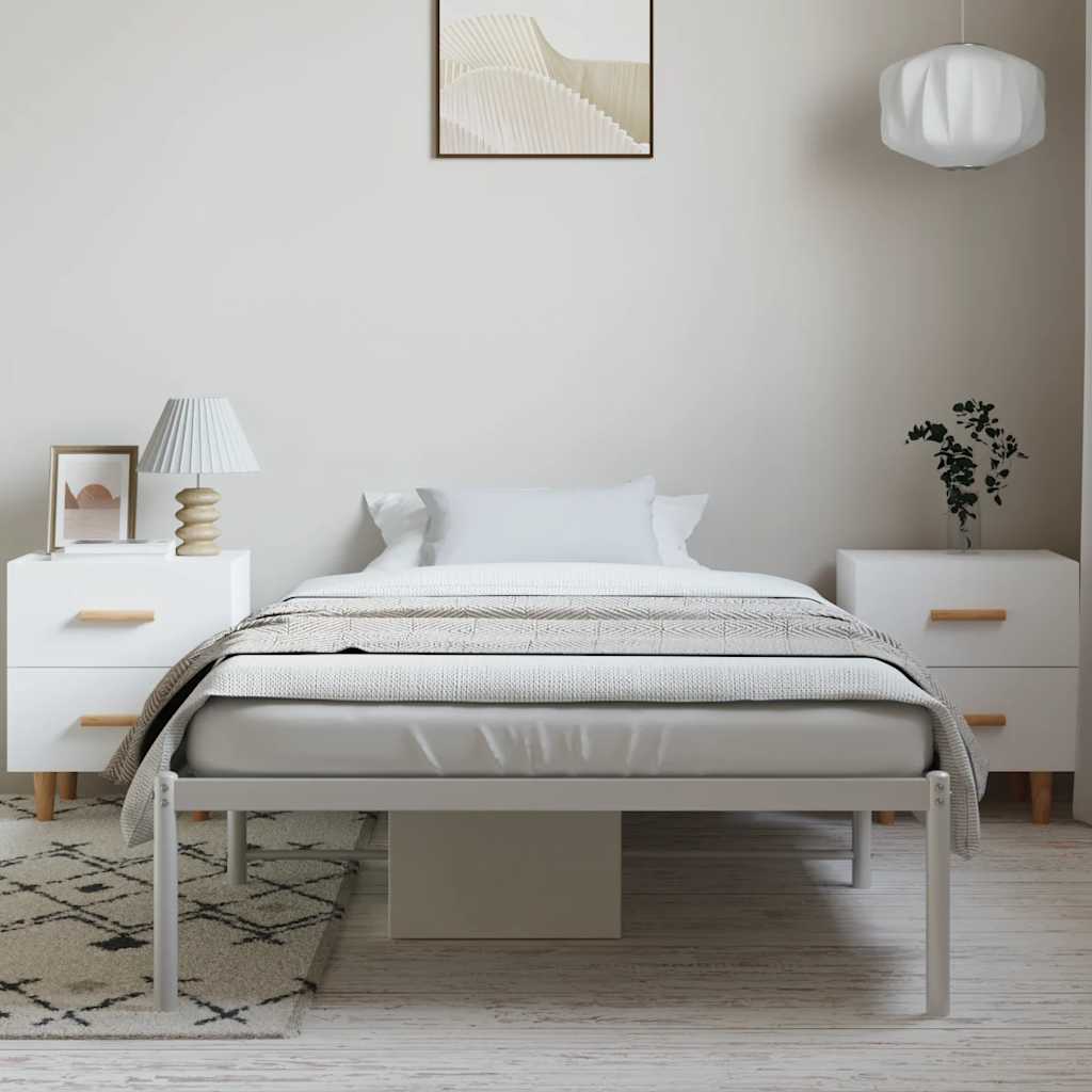 Metalni okvir za krevet bijeli 100x190 cm