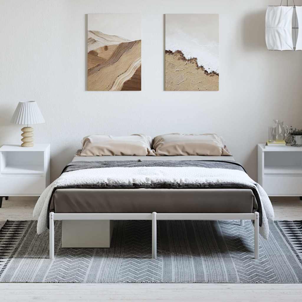 Metalni okvir za krevet bijeli 135x190 cm