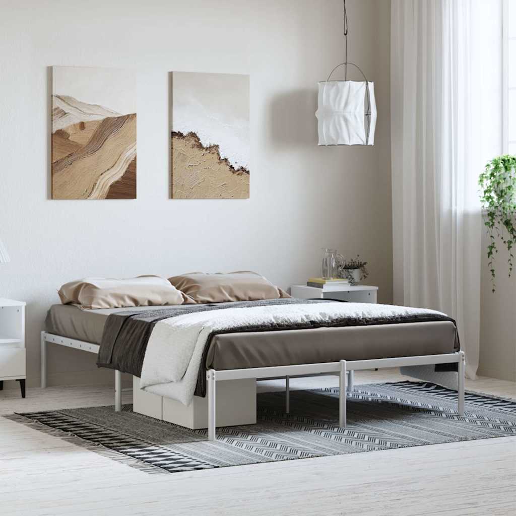 Metalni okvir za krevet bijeli 135x190 cm